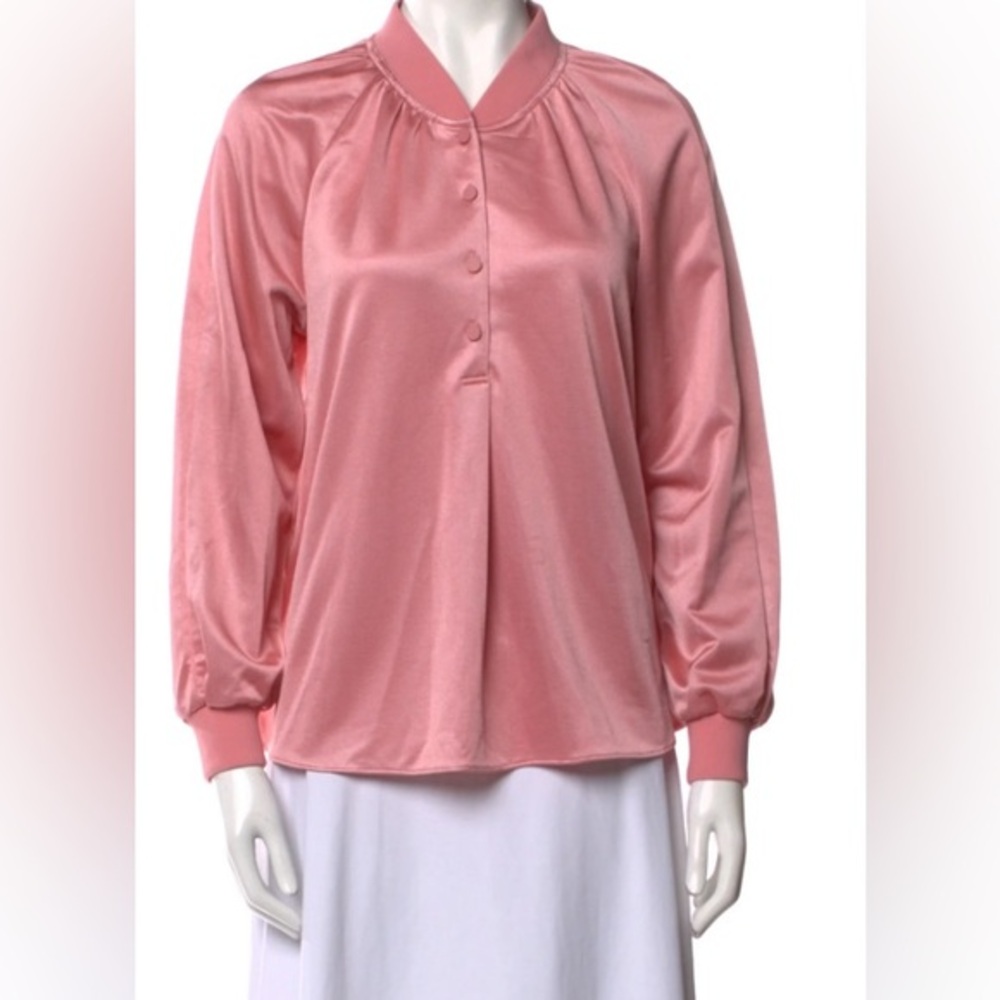 NEW Tibi Blush Pink Satin Blouse